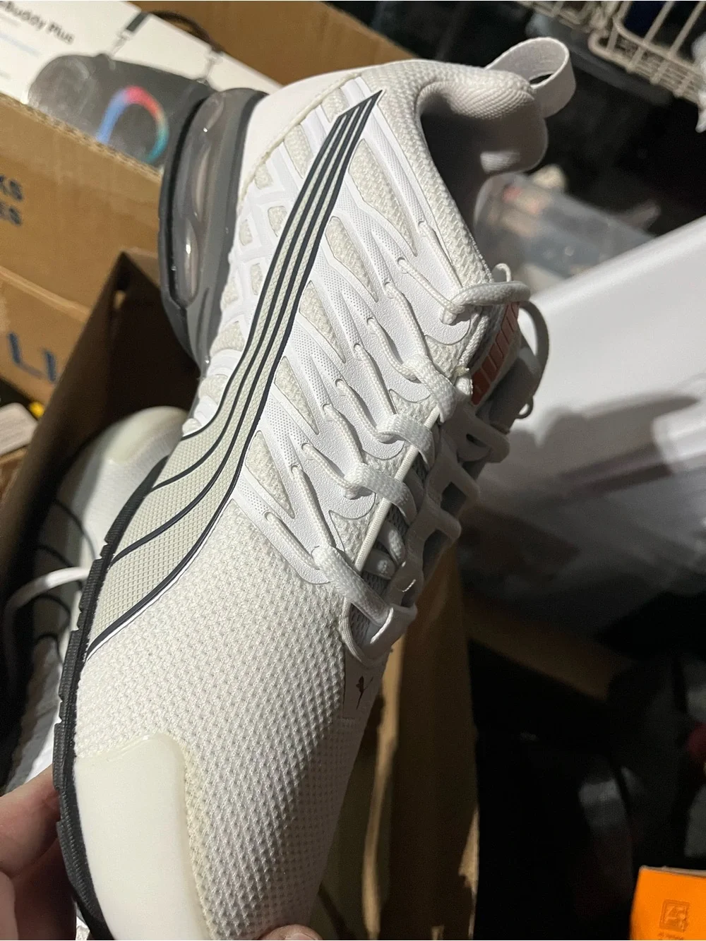 Puma White Low-Top Athletic Sneakers - Picture 3 of 4